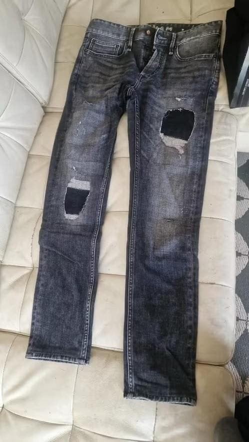 Zwarte Denham Jeans W30 - met scheuren, Kleding | Heren, Zwart, W32 (confectie 46) of kleiner, Ophalen of Verzenden, Gedragen
