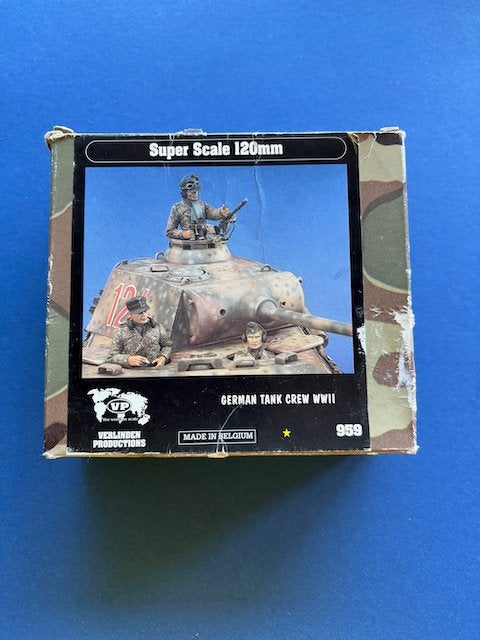 Verlinden	959	German Tank Crew	120mm, Verzenden, Zo goed als nieuw, 1:35 tot 1:50