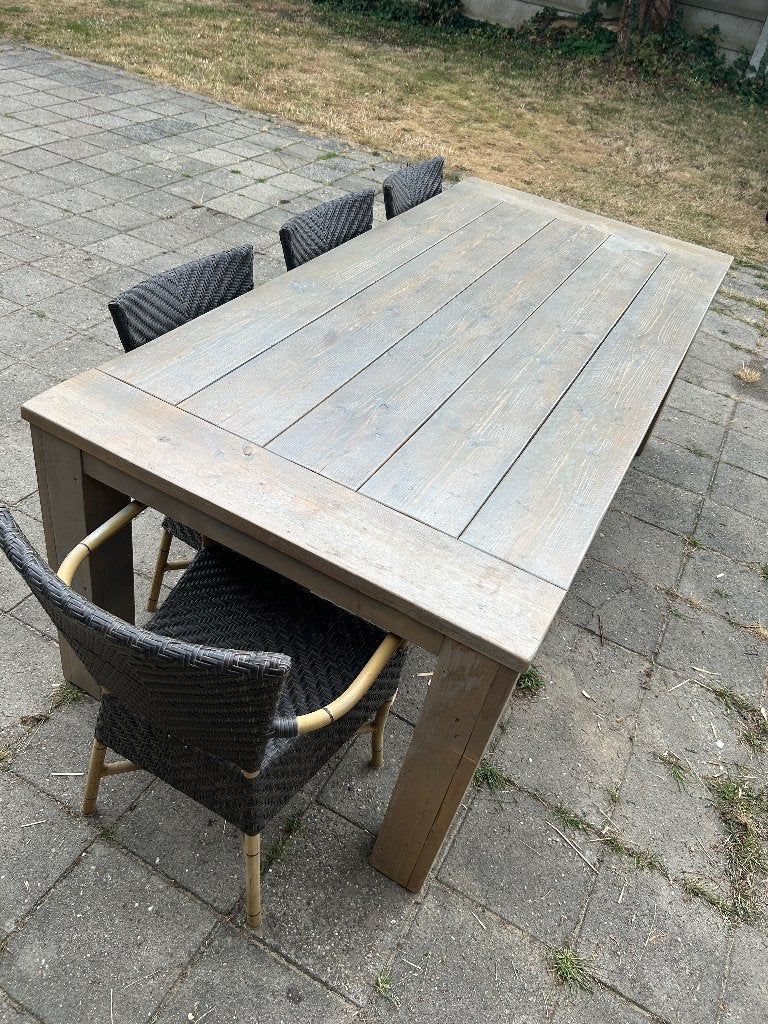Steiger houten Tuintafel groot, Tuin en Terras, Ophalen, Gebruikt, Rechthoekig, Hout