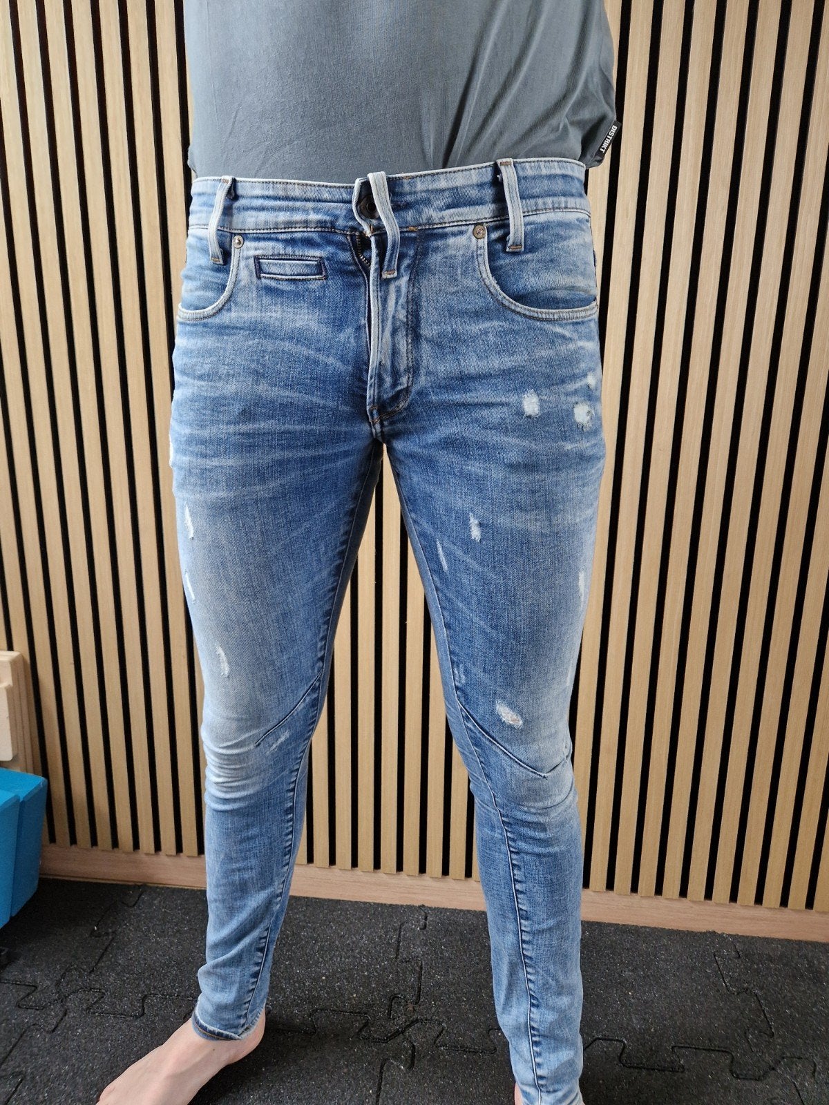 G-Star RAW D-Staq 3D Slim Jeans - Lichtblauw Maat 32/34, Blauw, Ophalen of Verzenden, Zo goed als nieuw, W30 - W32 (confectie 38/40)