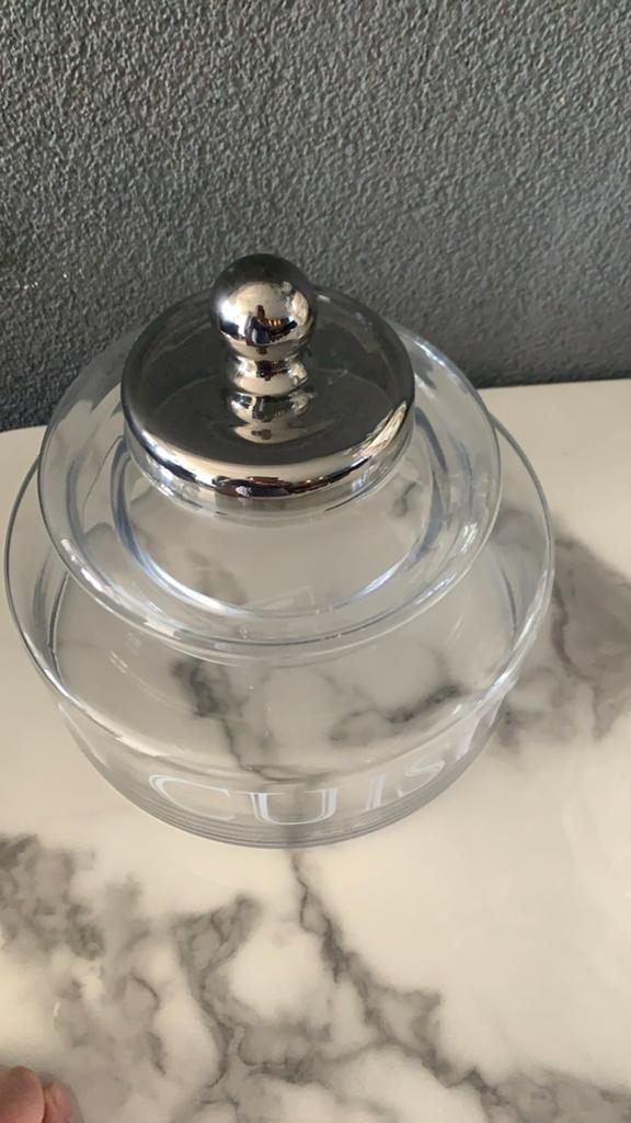 Riviera Maison voorraadpot 'La Cuisine', Glas, Ophalen of Verzenden, Zo goed als nieuw, Voorraadpot