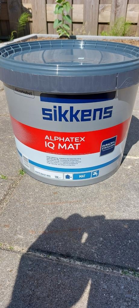 Sikkens Alphatex IQ Mat Muurverf - 10L Wit, Ophalen of Verzenden, Nieuw, Overige typen