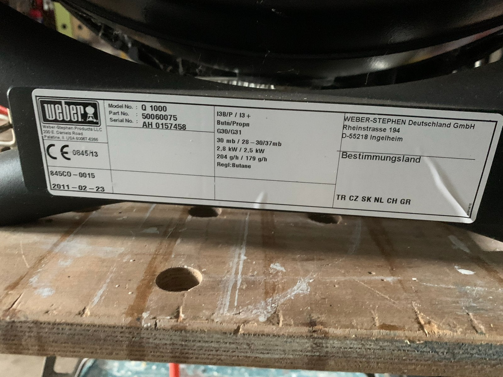Weber Q1000 BBQ met bak- en grillplaat + afdekhoes, Ophalen, Gebruikt