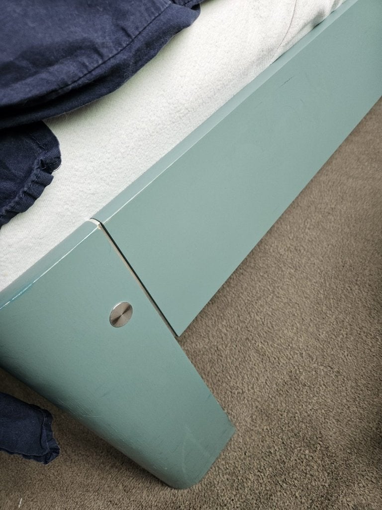 tweepersoons Auping bed, modieuze kleur zeegroen (mosgroen), Huis en Inrichting, Slaapkamer | Bedden, Ophalen, Overige kleuren