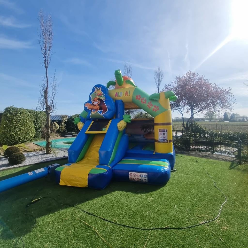 Springkussen 'Hawaii' te huur, huren, Verzenden, Zo goed als nieuw, Overige