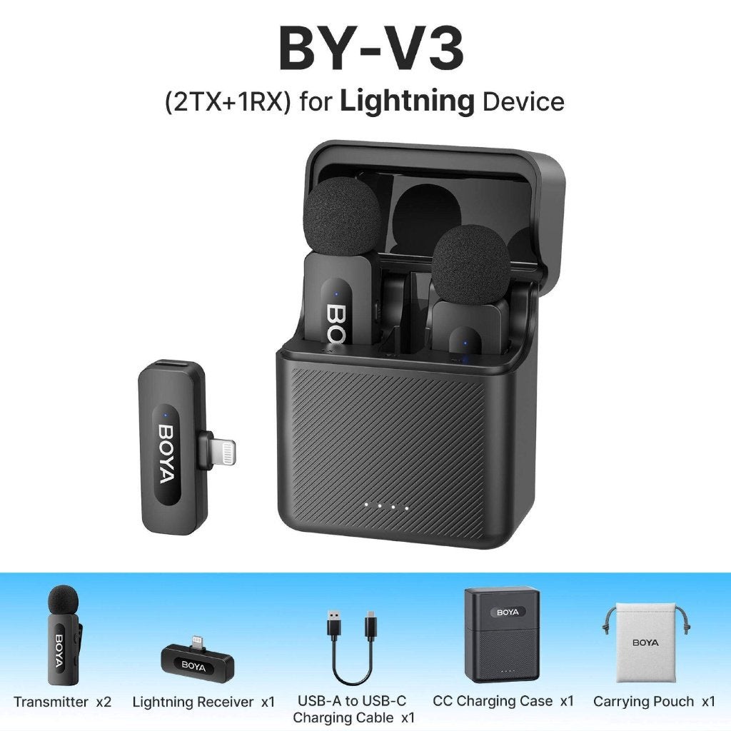 Boya BY-V3 Draadloze Mic | 65% Korting | Lightning, Muziek en Instrumenten, Microfoons, Ophalen of Verzenden, Nieuw, Overige typen