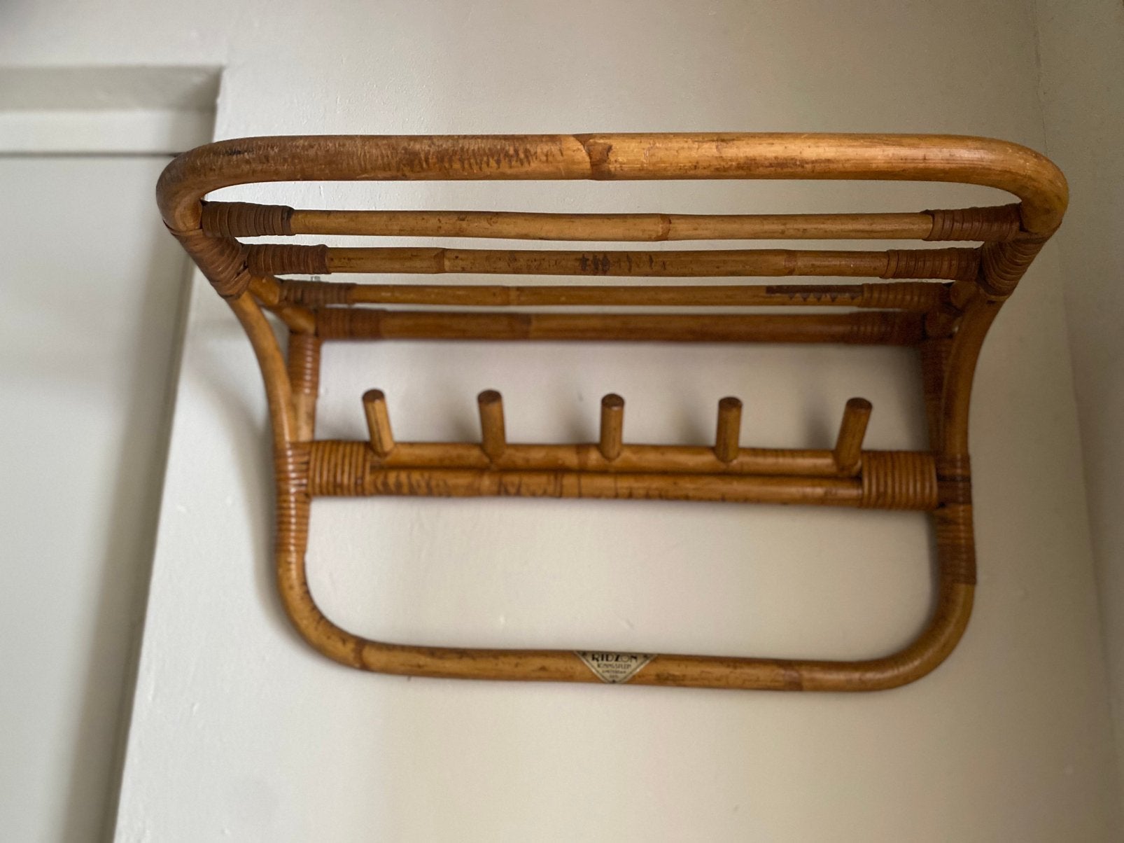 Rotan kapstok, Huis en Inrichting, Woonaccessoires | Kapstokken, Gebruikt, Minder dan 100 cm, Hout, Ophalen