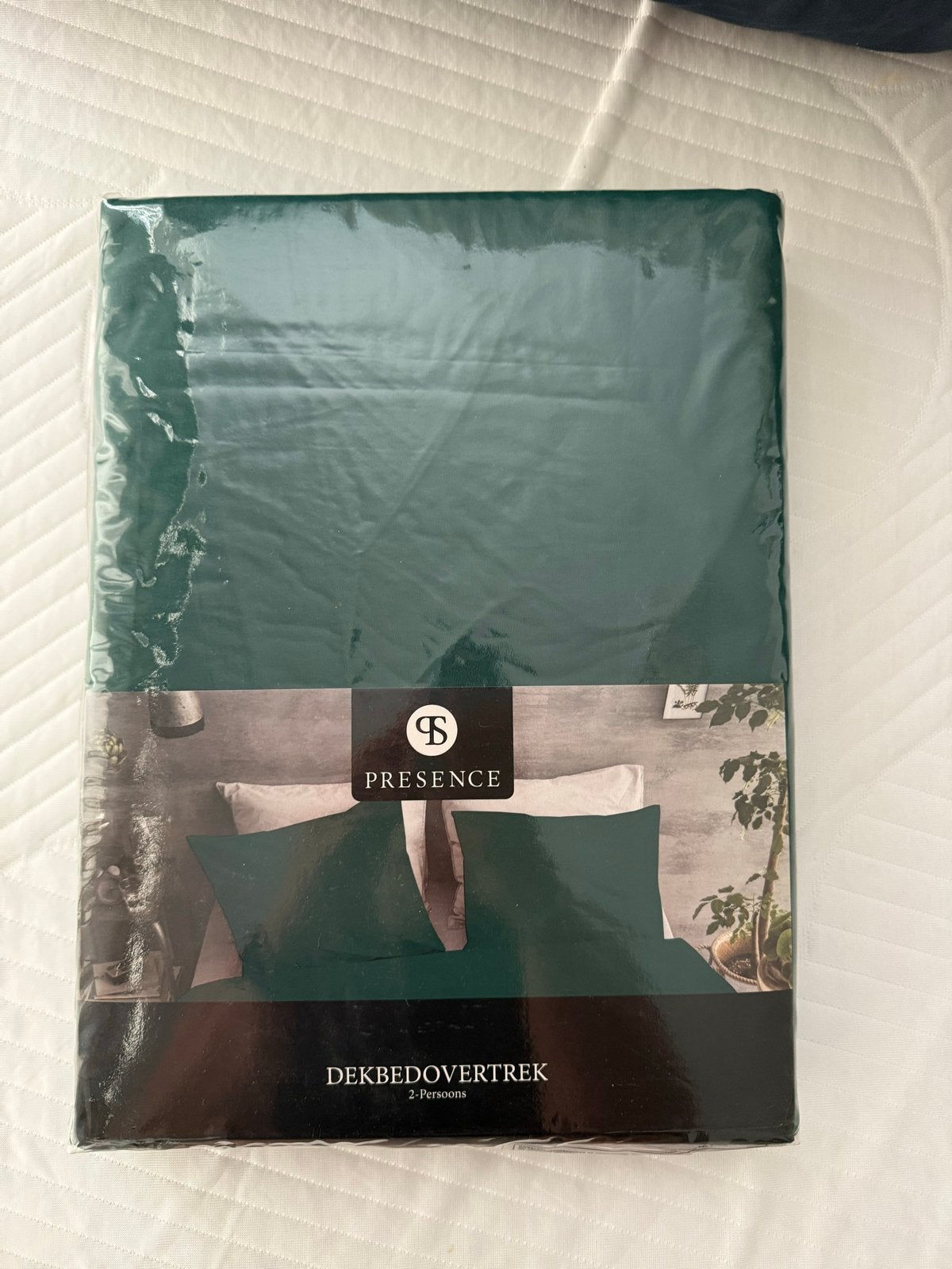 Nieuw Dekbedovertrek 2-persoons - Donkergroen (Presence), Huis en Inrichting, Slaapkamer | Beddengoed, Dekbedovertrek, Katoen
