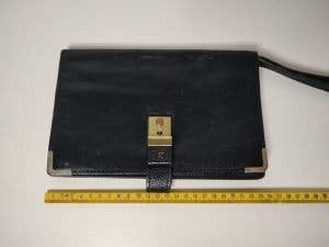 de ROOY - dR zwart leder polstas / clutch zeer fraai - K647, Overige merken, Zwart, Ophalen of Verzenden, Zo goed als nieuw