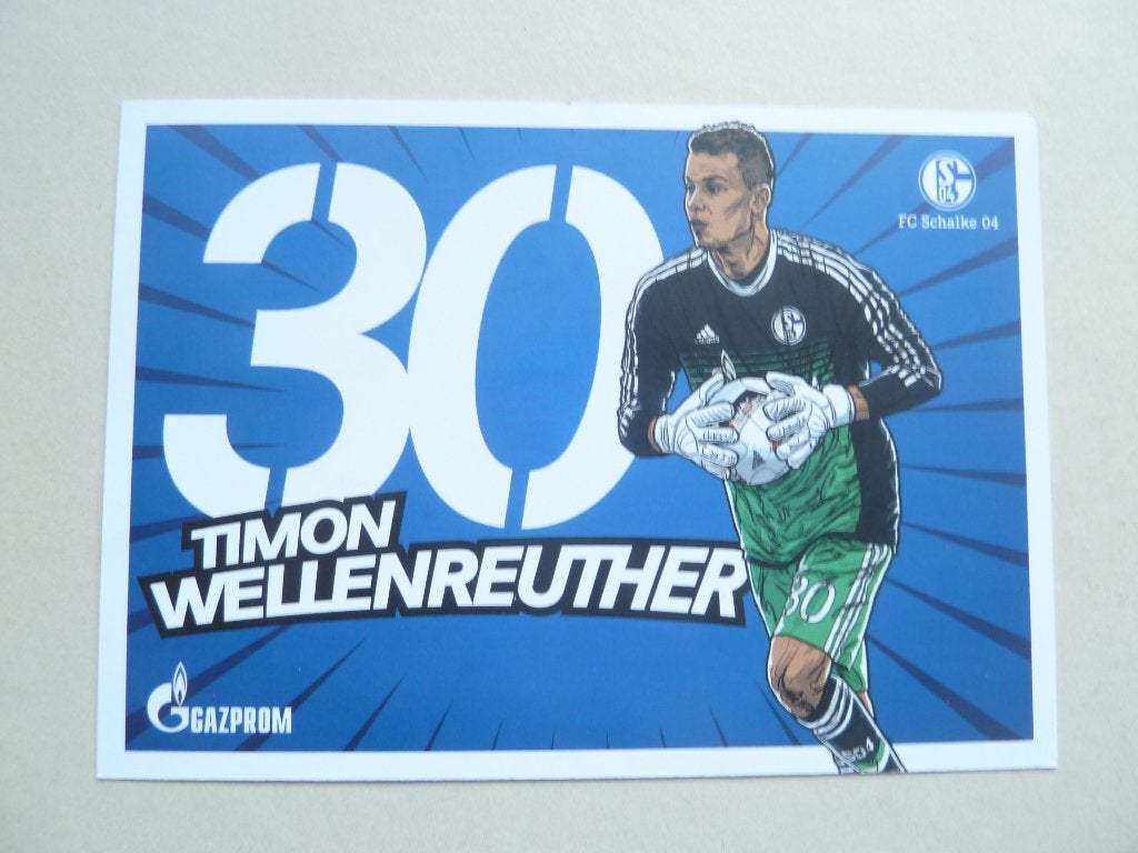 Spelerskaart.  Timon.Wellenreuther.   Schalke 04, Ophalen of Verzenden, Zo goed als nieuw, Buitenlandse clubs, Spelerskaart