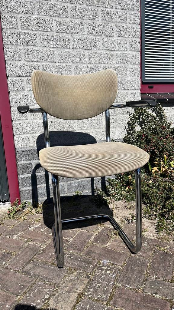 De Wit buisstoel met sledepoot opknapper, Ophalen, Zo goed als nieuw, Wit, Eén