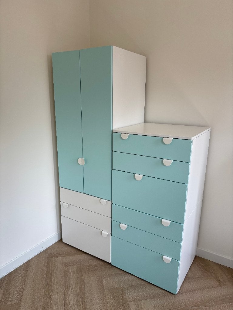 Ikea Smastad kinderkamer hoge kast en 2x ladeblokken, Ophalen, Gebruikt, 50 tot 70 cm, 105 cm of meer