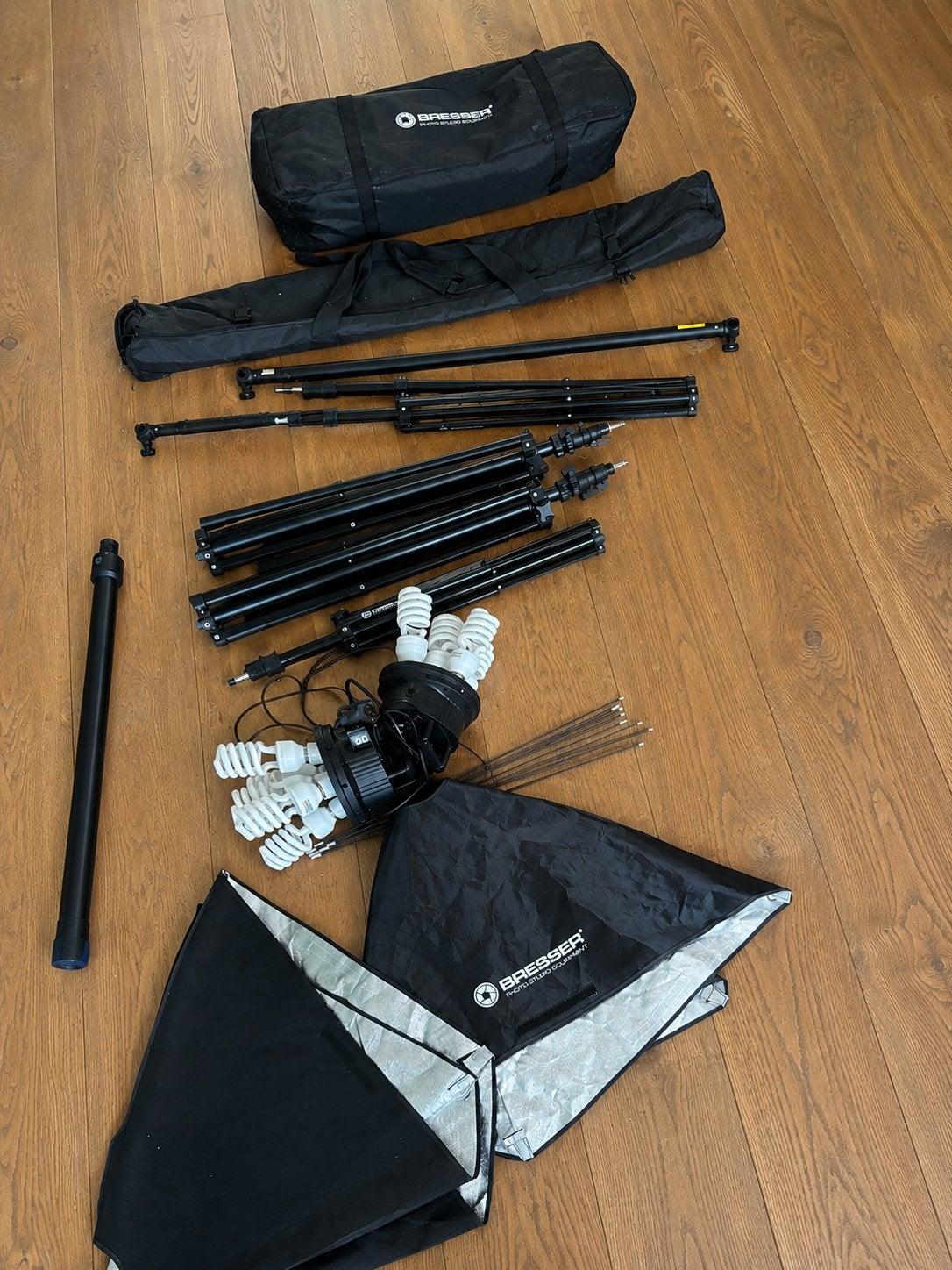 • Bresser fotostudio set + Linkstar achtergrondsysteem, Audio, Tv en Foto, Fotografie | Fotostudio en Toebehoren, Ophalen, Gebruikt