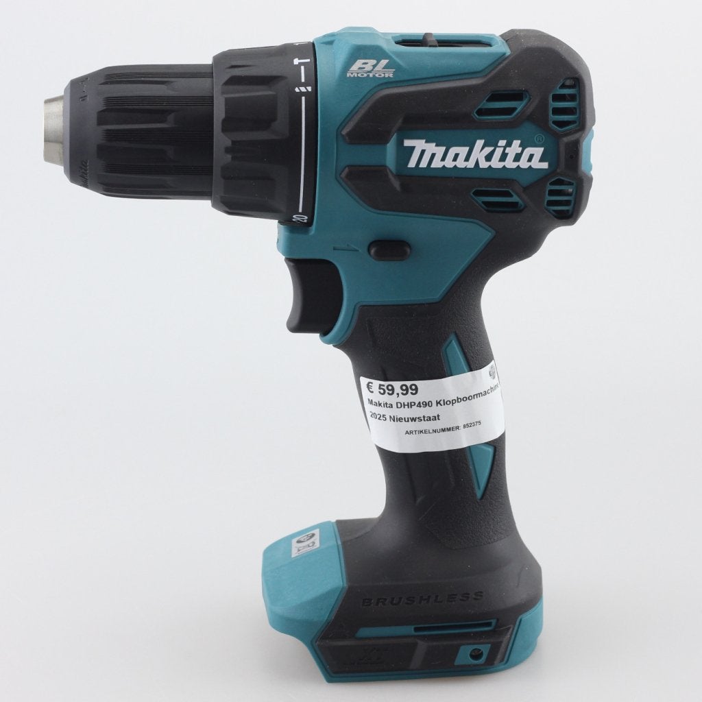 Makita DHP490 Klop/boormachine 2025 18V Nieuwstaat, Doe-het-zelf en Verbouw, Makita, Zo goed als nieuw, Support@makita.com, Makita Corporation, 3-11-8, Sumiyoshi-cho, 
Anjo, Aichi 446-8502
Japan