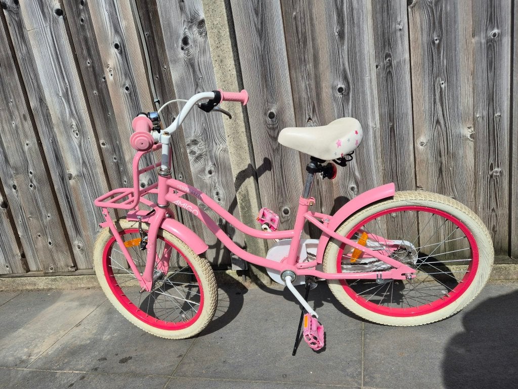 AMIGO Superstar 20 Inch 28 cm Meisjes Terugtraprem Roze, Fietsen en Brommers, Fietsen | Meisjes, Ophalen, Terugtraprem, Gebruikt