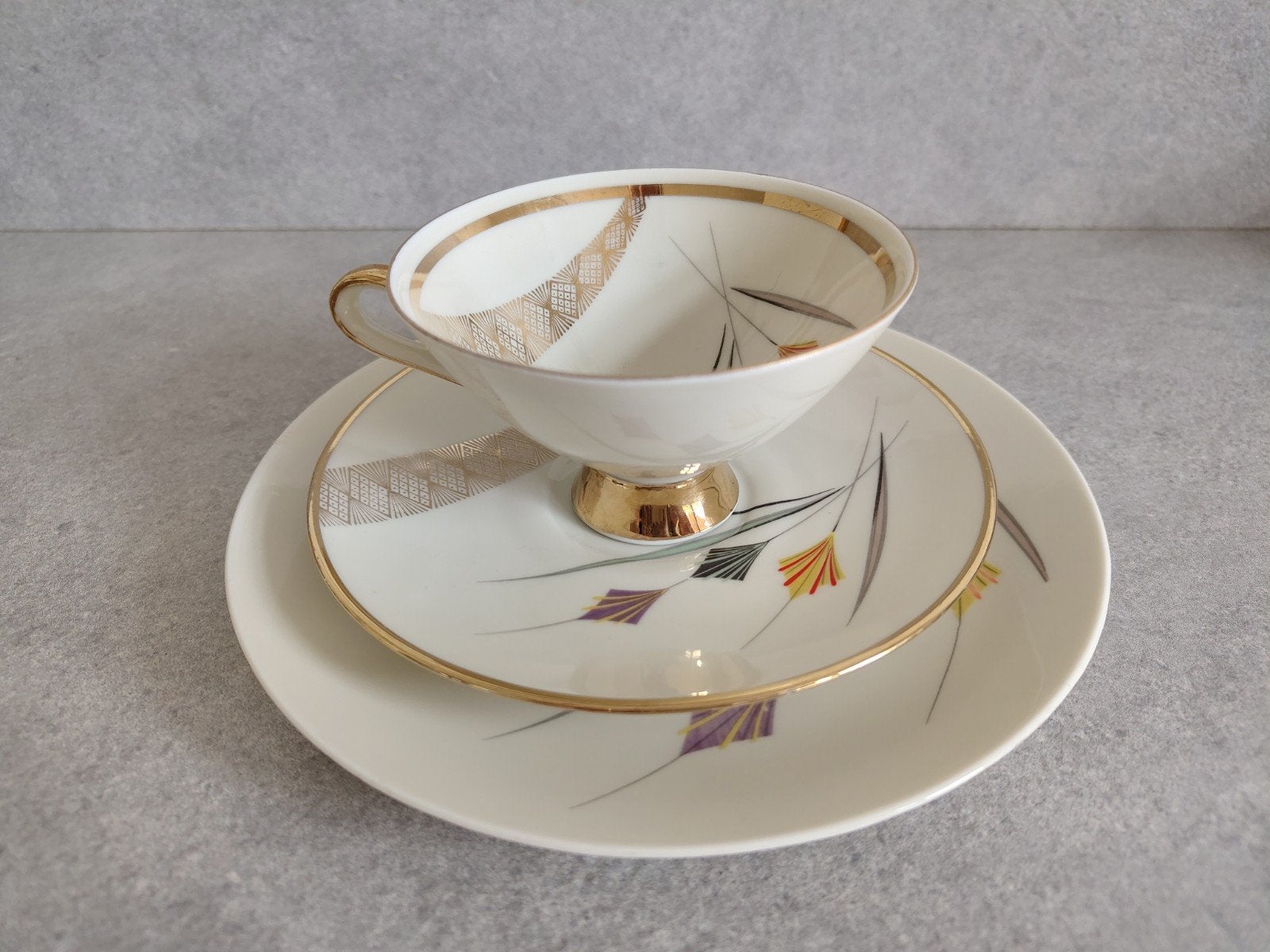 Prachtige vintage ontbijtset Winterling Winterleuthen, Antiek en Kunst, Antiek | Servies los, Ophalen of Verzenden