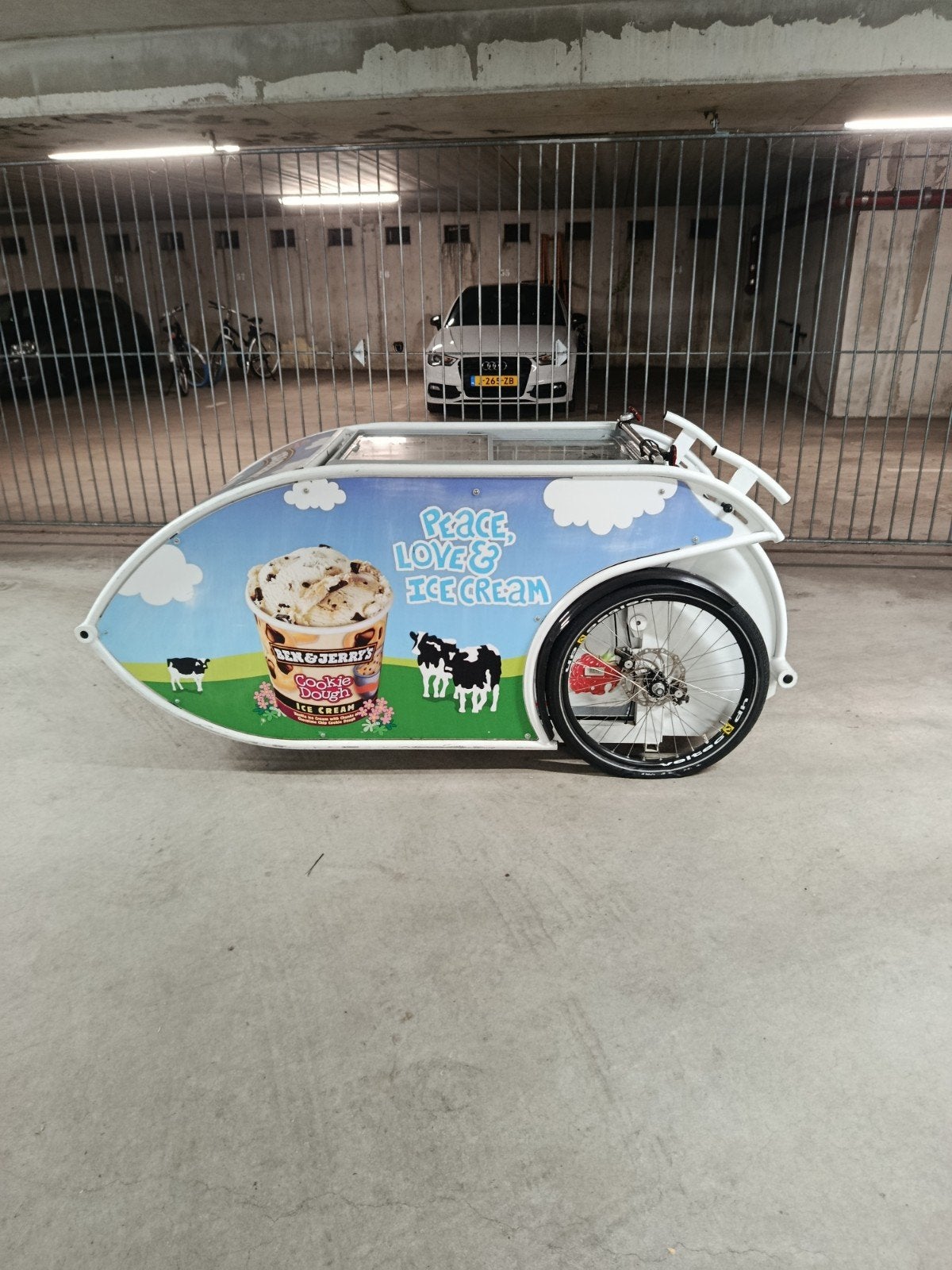 ijs loopkar ben en Jerry s met vriezer 8tot 12uur lang koud, Ophalen of Verzenden, Zo goed als nieuw