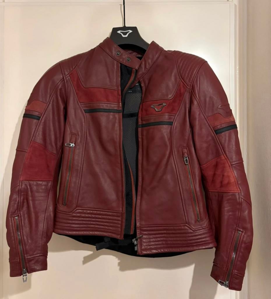 Motorjas Macna bordeauxrood, Motoren, Kleding | Motorkleding, Ophalen of Verzenden, Tweedehands, Dames, Jas | textiel