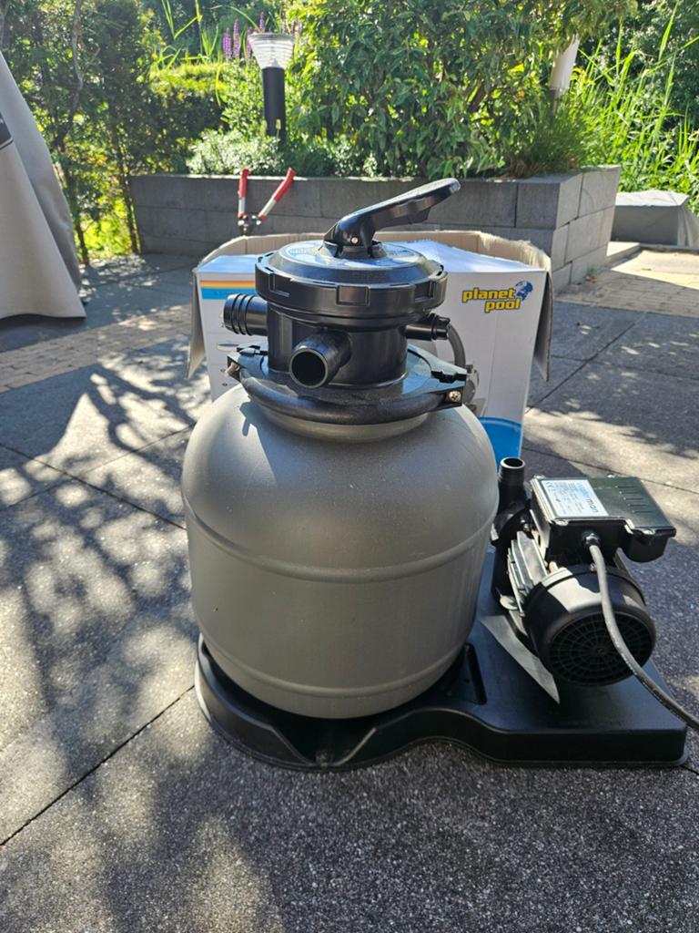 Planet Pool ZandfilterSFA 4 met pomp. slangen en zwembad, Ophalen, Zo goed als nieuw, Zwembadpomp