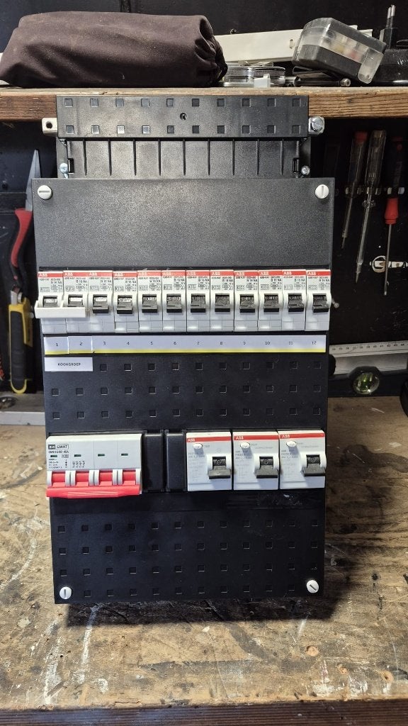 ABB groepenkast 3-fase, 12 groepen, Doe-het-zelf en Verbouw, Elektra en Kabels, Ophalen of Verzenden, Gebruikt, ABB, Groepenkast
