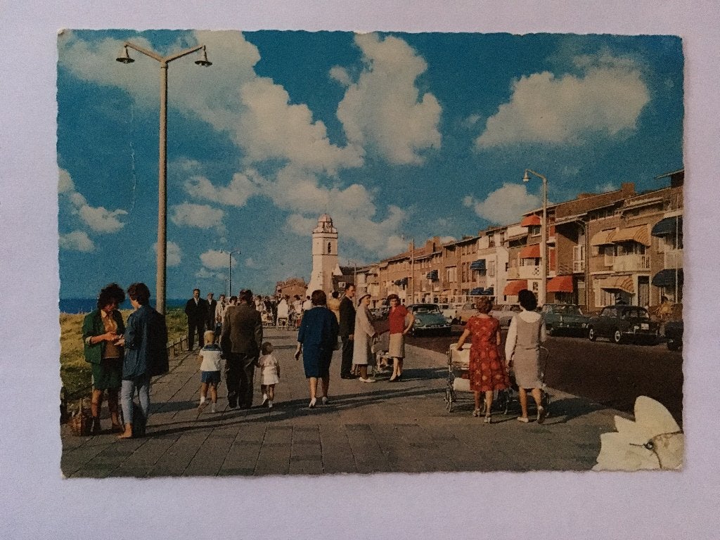 Prentbrief/ ansichtkaart, Katwijk aan Zee, Boulevard,, Verzamelen, Ansichtkaarten | Nederland, Ophalen of Verzenden, 1940 tot 1960