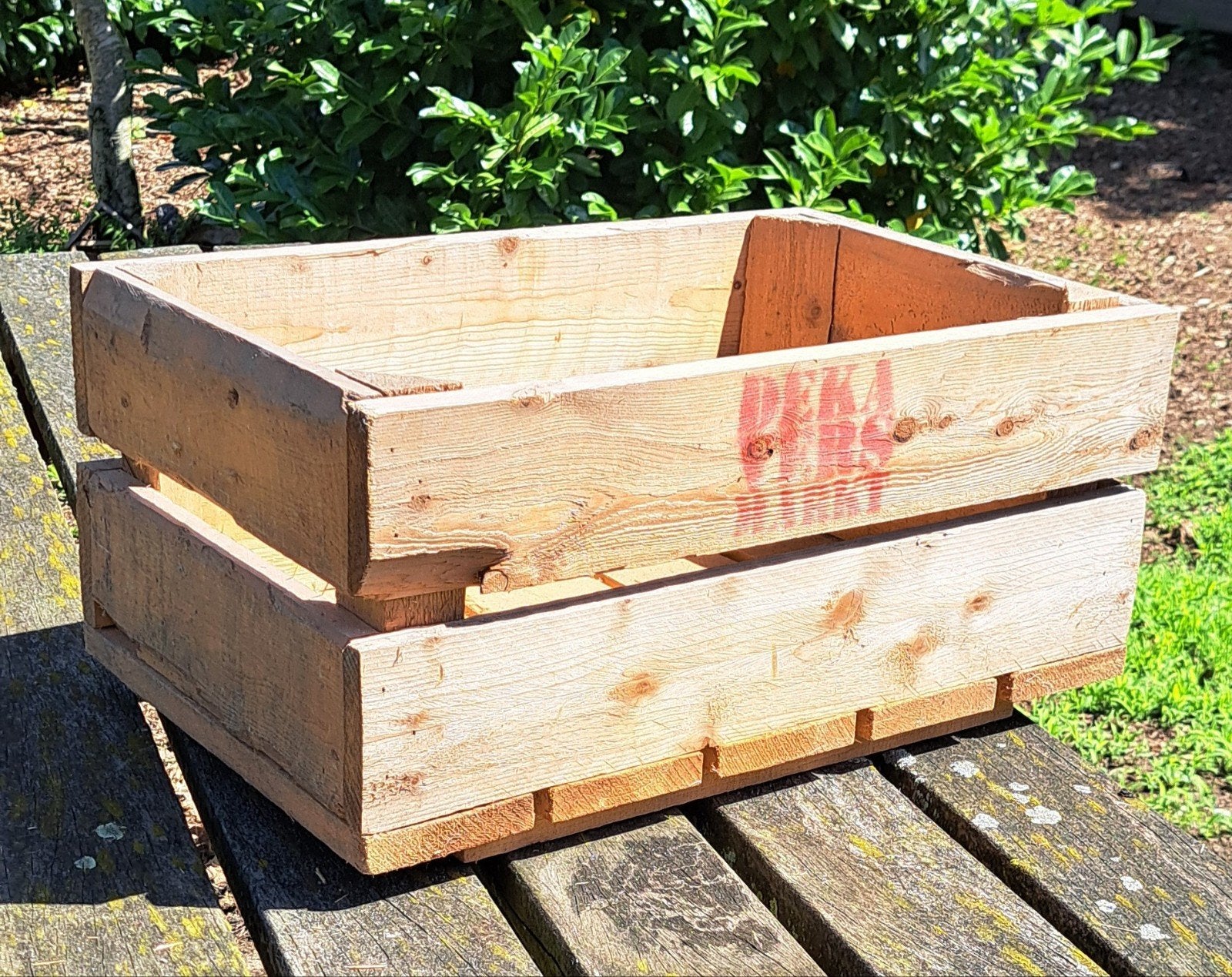 Houten solide kist., Ophalen, Minder dan 35 cm
