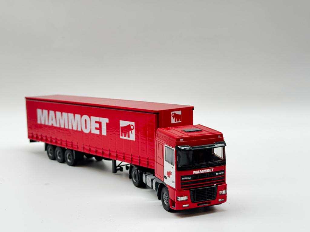 TEKNO DAF 95 XF ferry trailer MAMMOET, Hobby en Vrije tijd, Modelauto's | 1:50, ., Nieuw, ., Ophalen of Verzenden