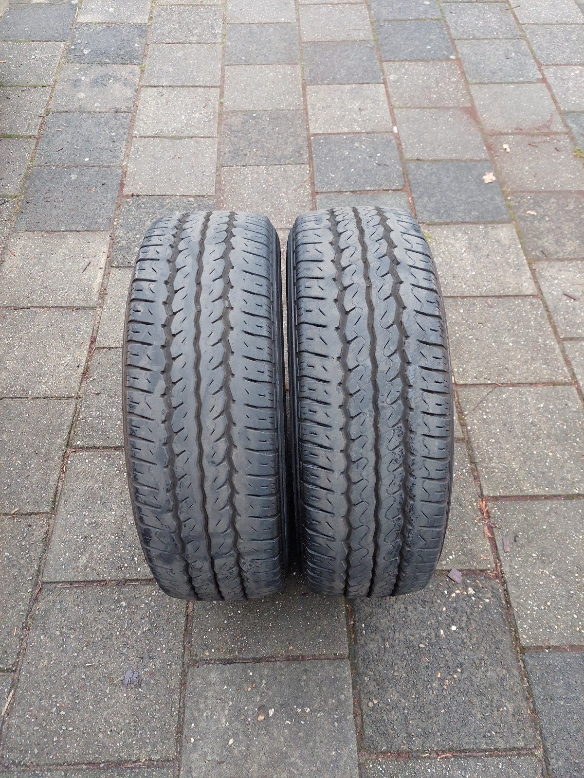 2x Gebruikte Bestelbus banden ! (195/60/R16C /99-97 T 6 PR), Ophalen, Gebruikt, Universele onderdelen