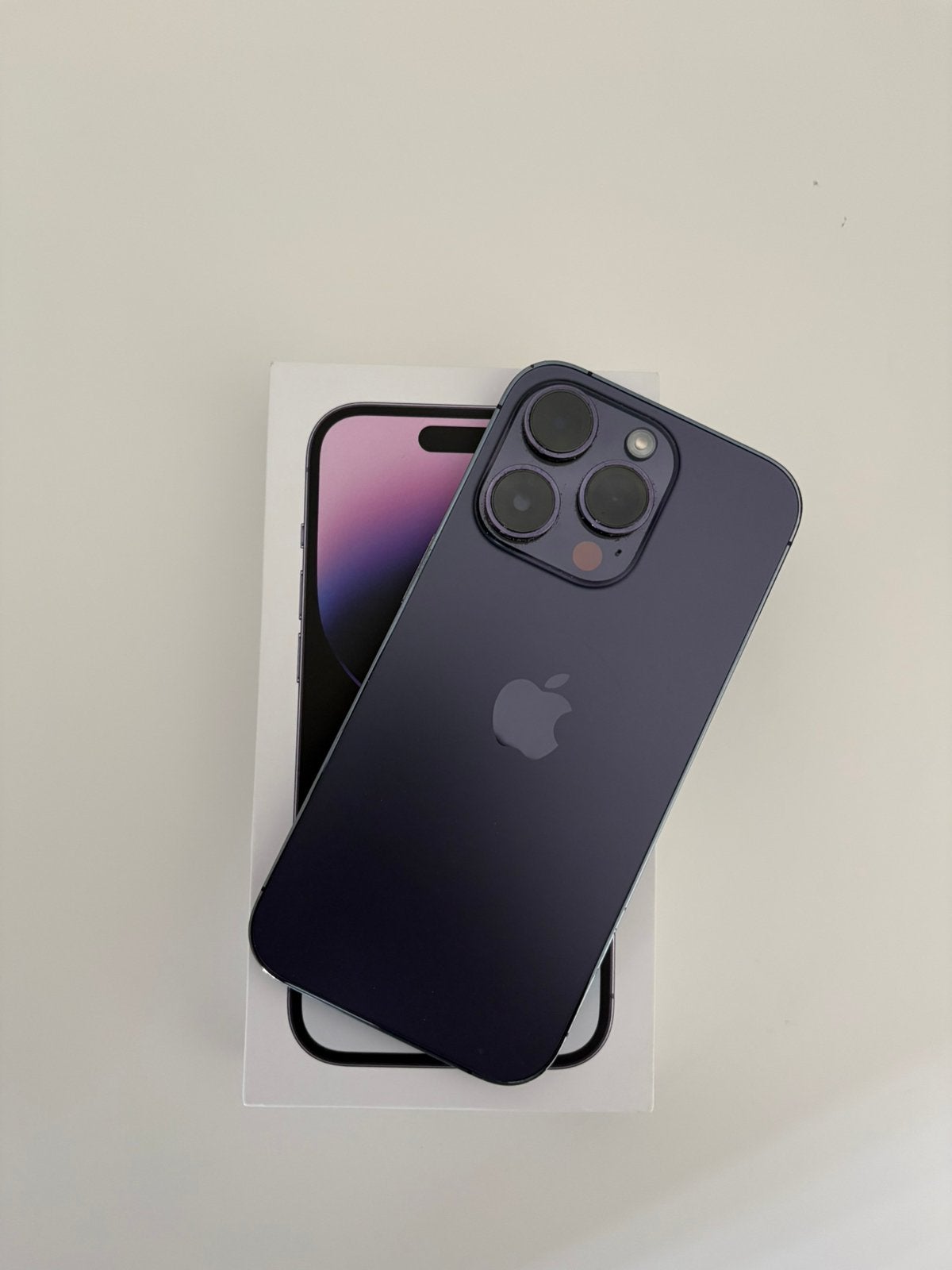 Iphone 14 pro 128GB deep purple, Ophalen, Paars, Zo goed als nieuw, 87 %