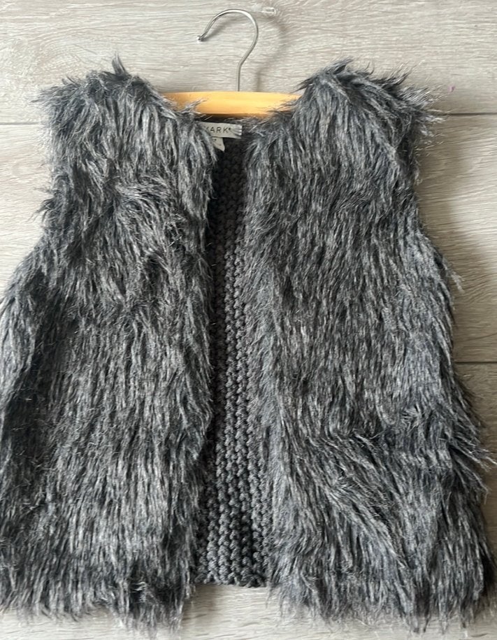 Bodywarmer grijs, harig, maat 98, Kinderen en Baby's, Kinderkleding | Maat 98, Ophalen of Verzenden, Zo goed als nieuw, Meisje