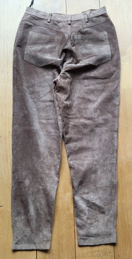 Betty Barclay , leder/suede broek maat 42, Bruin, Maat 42/44 (L), Betty Barclay, Ophalen of Verzenden
