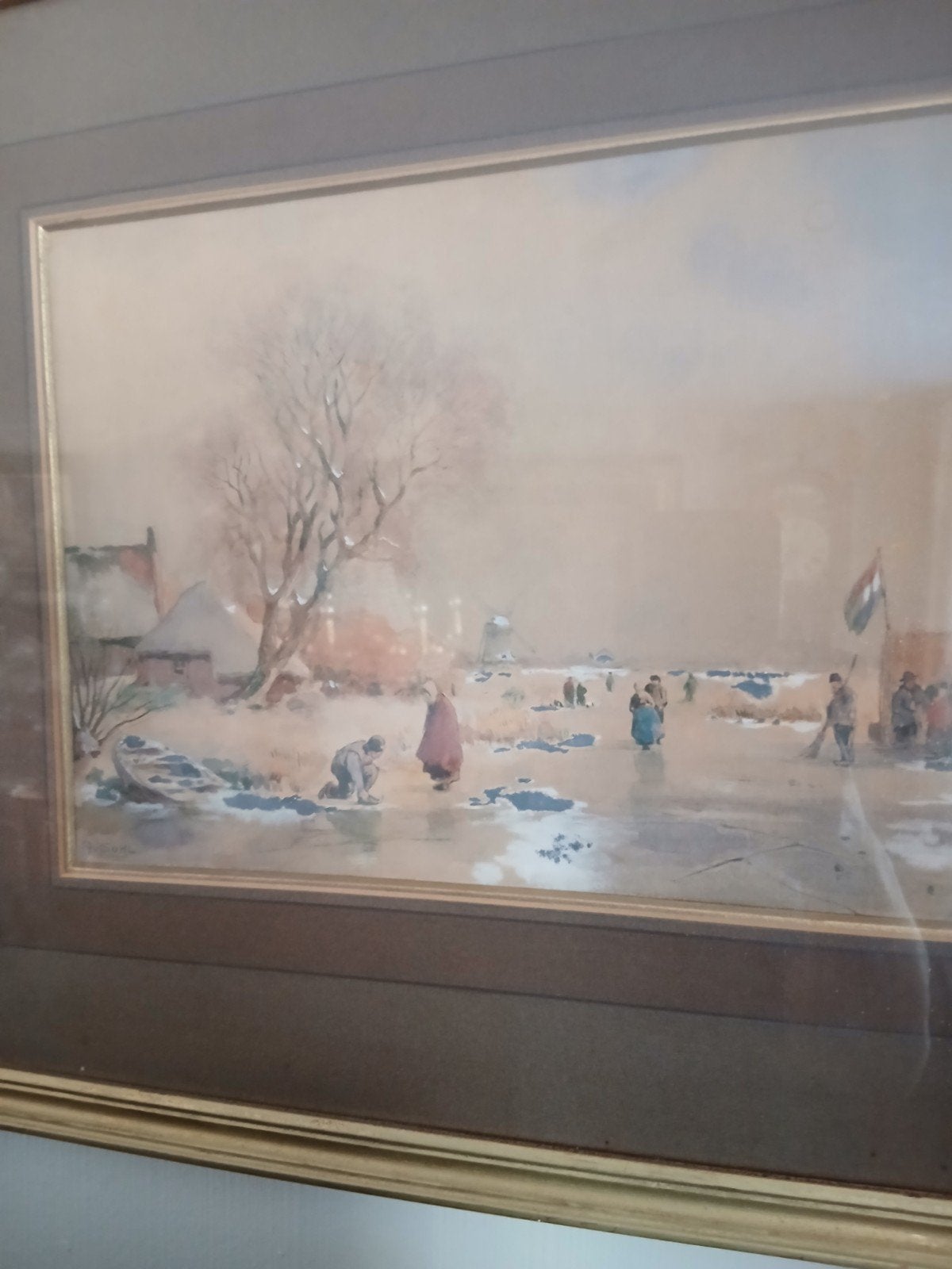 te.koop.een antieke.schilderij., Ophalen of Verzenden