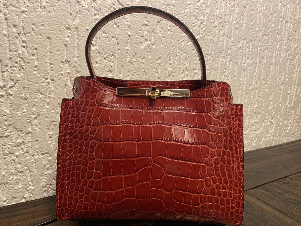 Gianni Chiarini bag raspberry red color, Ophalen of Verzenden, Zo goed als nieuw, Rood, Handtas
