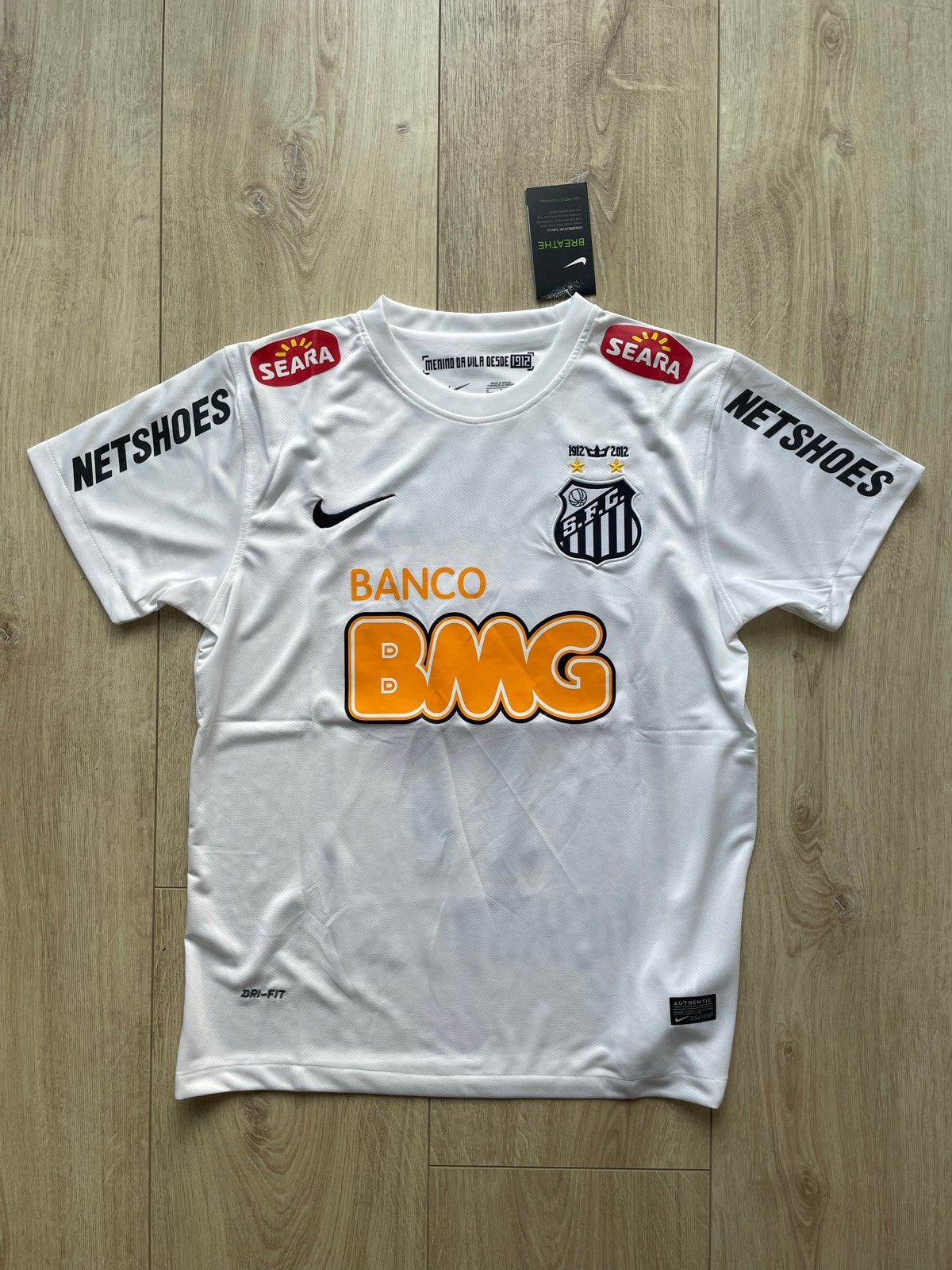 Santos FC Neymar Jr. Thuisshirt Maat M, Ophalen of Verzenden, Zo goed als nieuw, Maat 48/50 (M), Wit