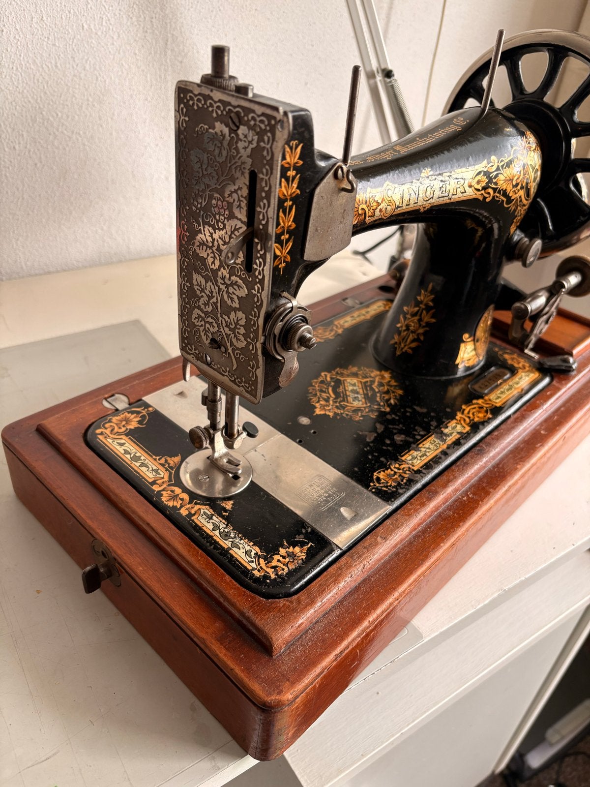 Antieke Singer Model 28 naaimachine 1906 – origineel, Ophalen