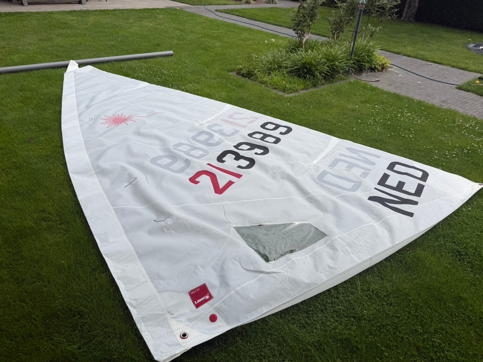 ILCA 6 / Laser Radiaal Zeil diverse condities evt ondermast, Watersport en Boten, Gebruikt, Ophalen of Verzenden, 3 tot 6 meter
