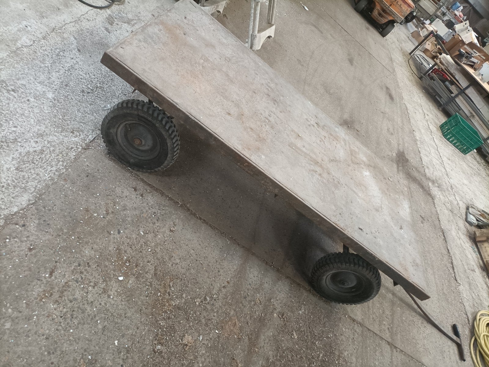 Platte kar, 100 liter of meer, Ophalen, Gebruikt, Transportkar