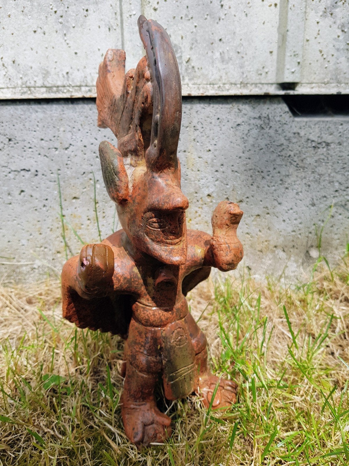 Antiek gerestaureerd terracotta beeld - 31 cm hoog, Antiek en Kunst, Ophalen of Verzenden