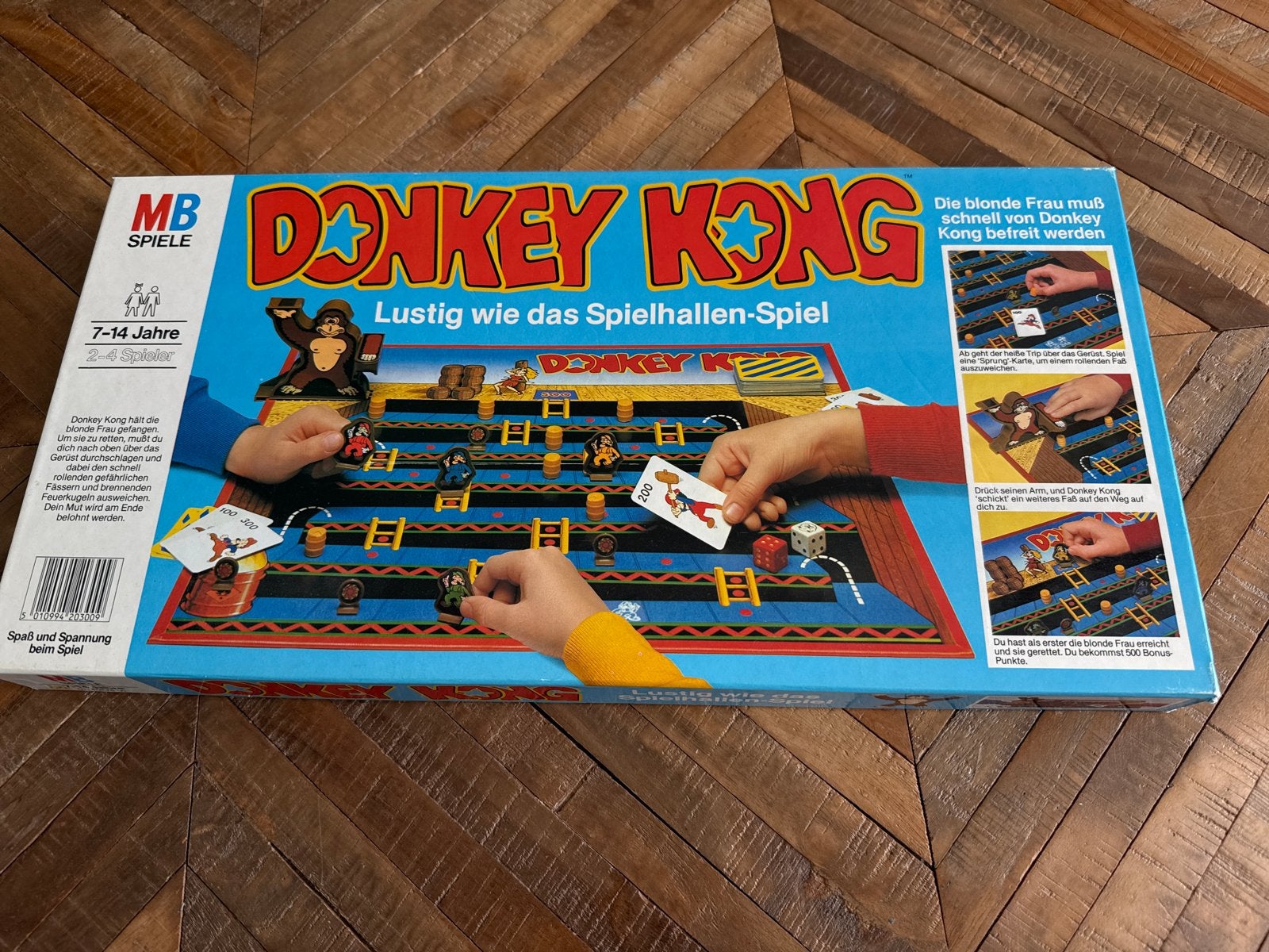 Donkey Kong Bordspel MB Spiele - Duitse versie - Compleet, Hobby en Vrije tijd, Drie of vier spelers, Ophalen of Verzenden, Gebruikt