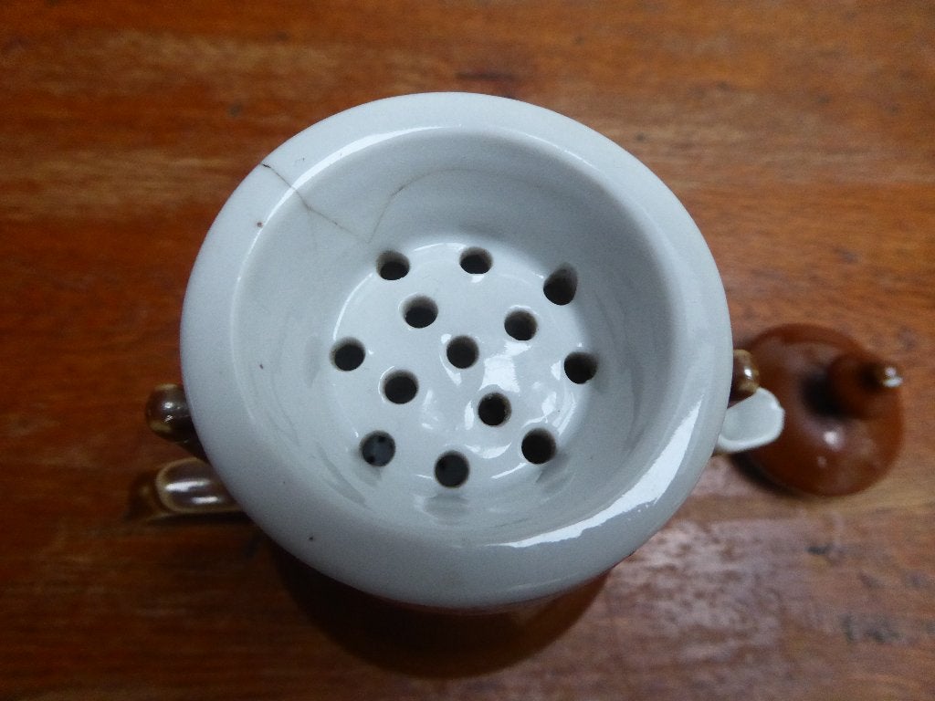 Kleine keramiek Franse koffiepot met filter, 18 cm., Ophalen of Verzenden