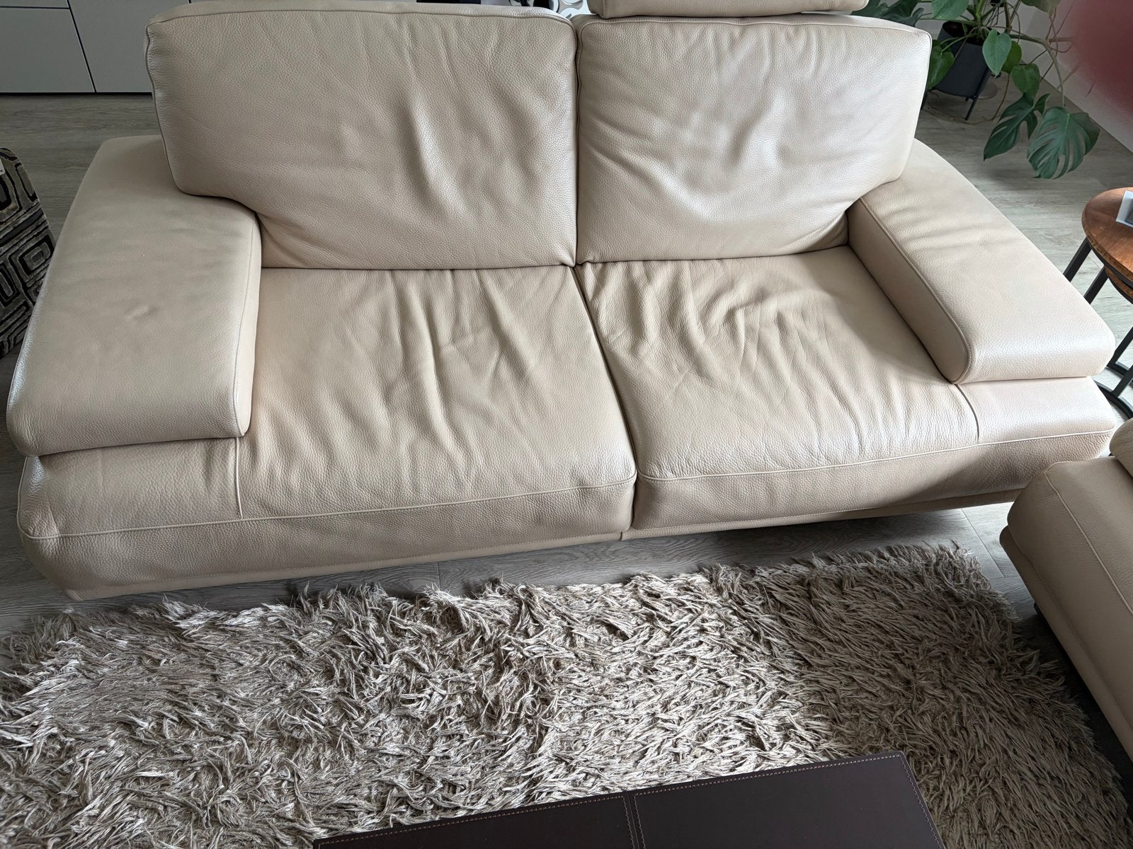 Leren Natuzzi bank - 195 cm breed, Gebruikt, 150 tot 200 cm, Driepersoons, Leer