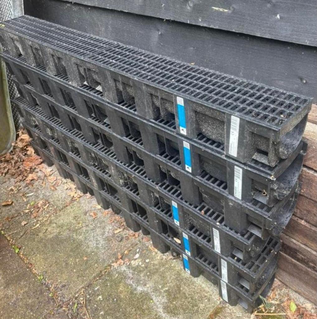 14x Afwatergoot, roostergoot, lijngoot, drainage goot, Tuin en Terras, Tegels en Klinkers, Ophalen, Overige typen, Nieuw, Minder dan 5 m²
