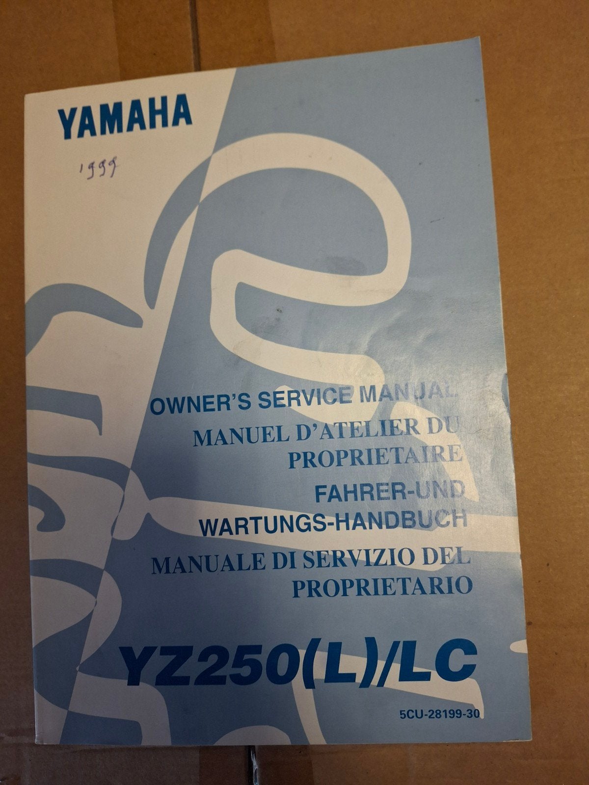 Yamaha YZ250(L)/LC Owner's Service Manual 1999, Ophalen of Verzenden