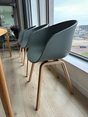 Set van 3 HAY AAC22 designstoelen – Groen / Eiken, Gebruikt, Overige kleuren, Drie, Ophalen