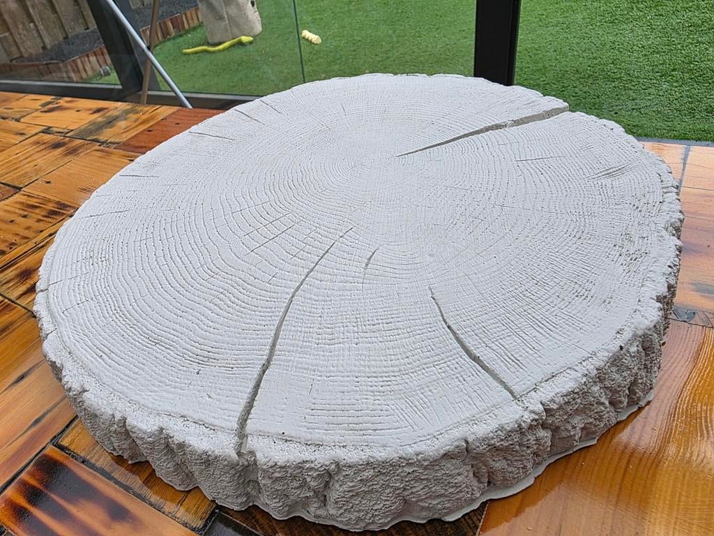 Decoratieve boomstam schijf van beton, Huis en Inrichting, Ophalen, Nieuw, Modern, Grijs