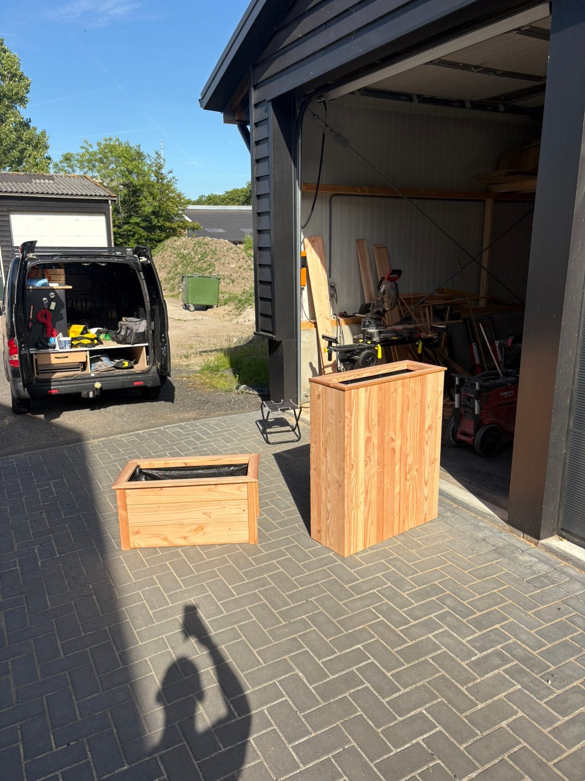 Plantenbak op maat Douglas of Hardhout, Ophalen of Verzenden, Zo goed als nieuw, Hout, Tuin
