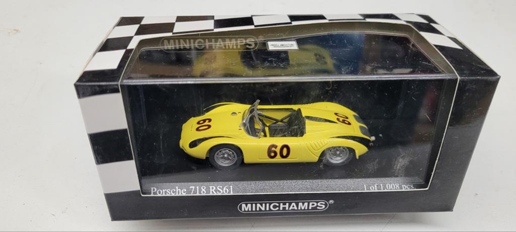 Minichamps 1963 Porsche 718 RS61, Hobby en Vrije tijd, Modelauto's | 1:43, Ophalen of Verzenden, Zo goed als nieuw, Auto, MiniChamps