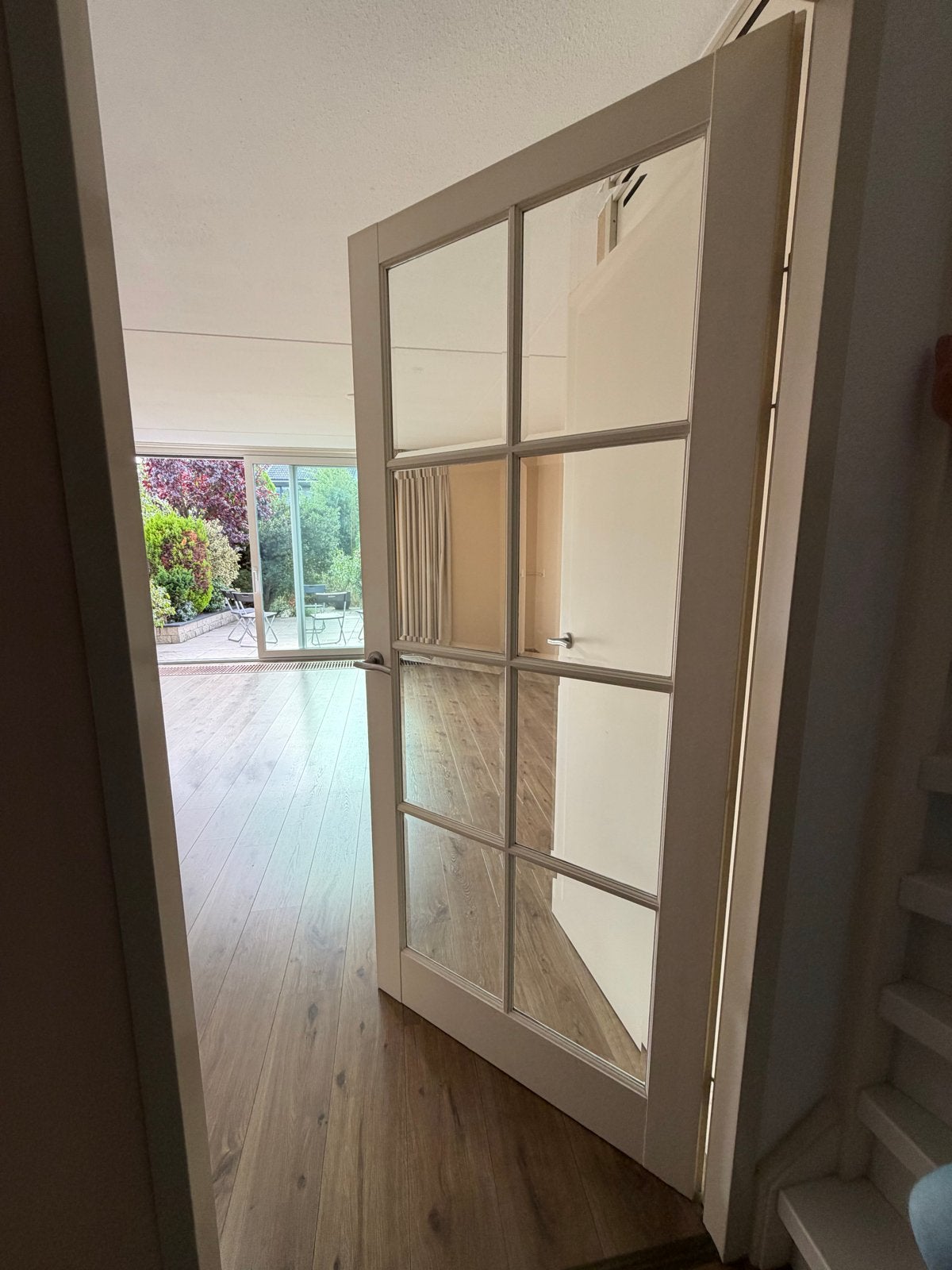 Glasdeur met facet geslepen glas, 93x211,5cm, incl. beslag, Ophalen, Gebruikt, 80 tot 100 cm, Binnendeur