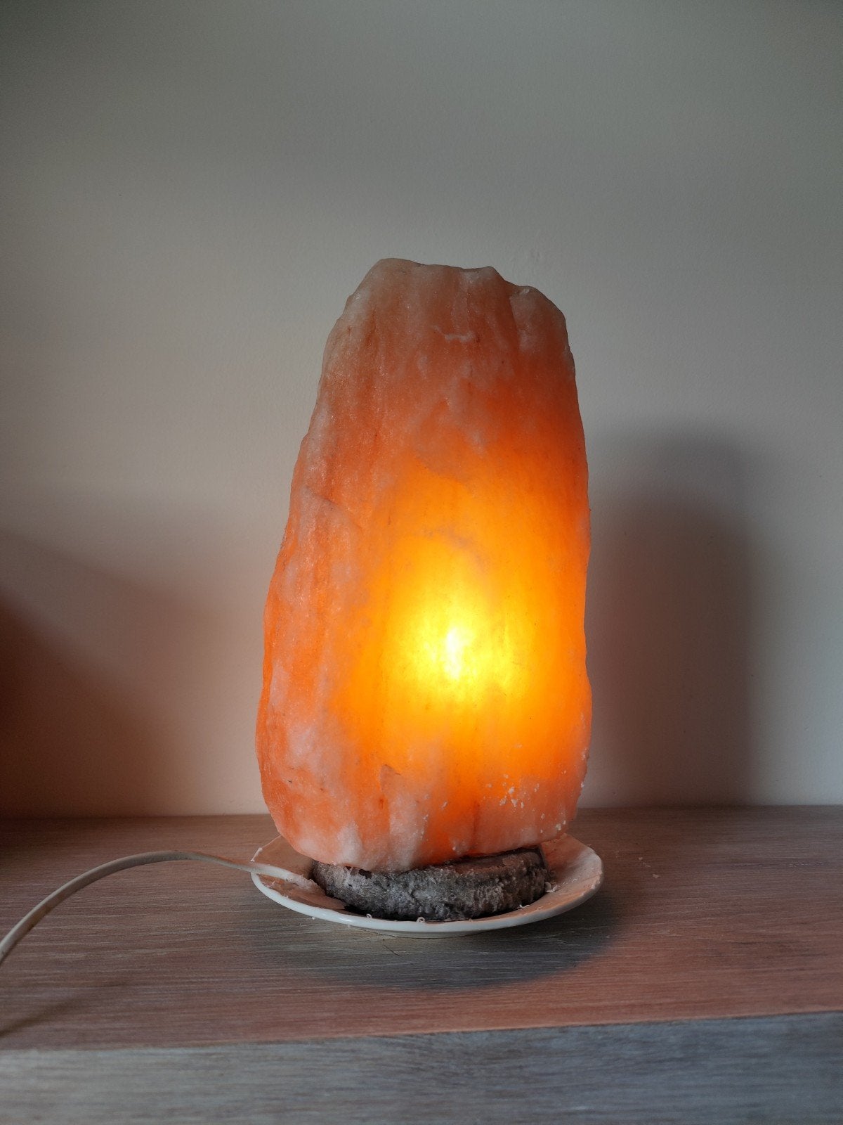Himalaya Zoutlamp met snoer en schakelaar, ca. 35cm, Ophalen, Zoutlamp