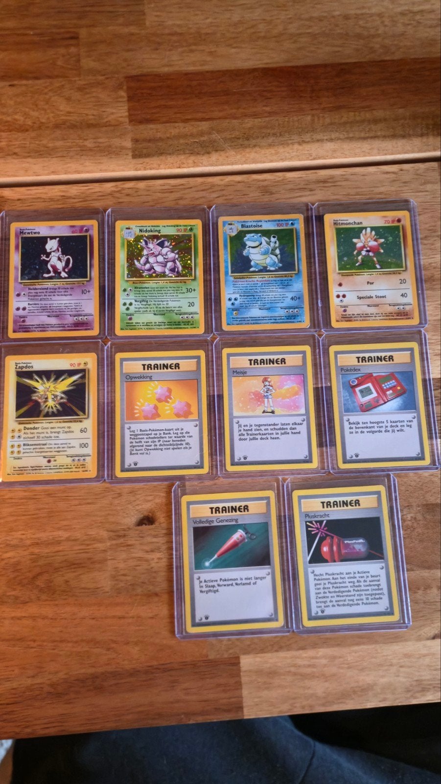 Diverse Nederlandse Pokémon Base Set Holo & Trainer 1st Ed., Ophalen of Verzenden, Gebruikt, Meerdere kaarten, Foil